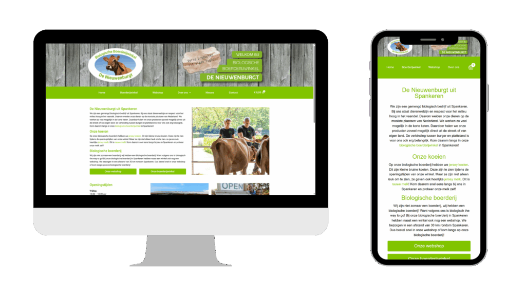 Boerderijwinkel De Nieuwenburgt site